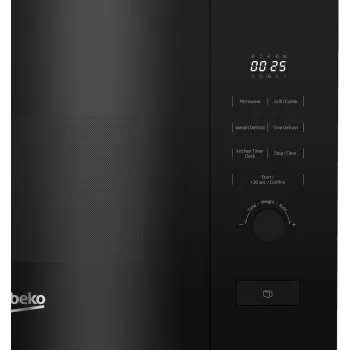 Inbouw-magnetron met grill BEKO BMGB20212B, 800 W, 20 L, draaiknop & toetsen, 24,5 cm draaiplateau, zwart