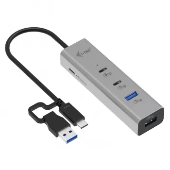 i-tec Metal Universele oplaadhub 2xUSB-C + 2x USB-A-poort + Power Delivery 85W