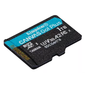 Kingston Technology 1TB microSDXC Canvas Go Plus Gen4 200R A2 U3 verpakking zonder adapter