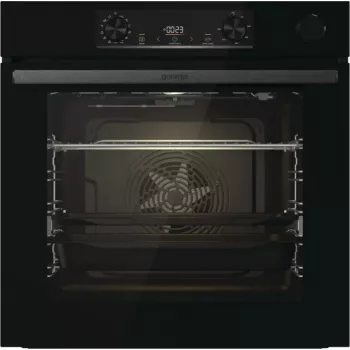 Inbouw elektrische oven Gorenje BSA6737E15BG — 77 l, zwart, digitale timer, convectie, grill, pizzafunctie