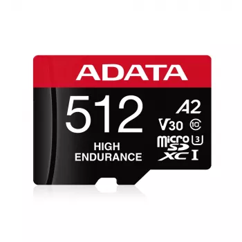 MicroSDXC-geheugenkaart ADATA 512GB UHS-I U3 V30 Klasse 10 A2, 100/85 MB/s, waterdicht