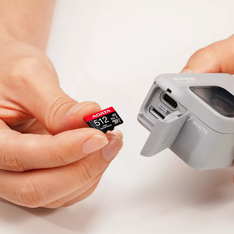 MicroSDXC-geheugenkaart ADATA 512GB UHS-I U3 V30 Klasse 10 A2, 100/85 MB/s, waterdicht