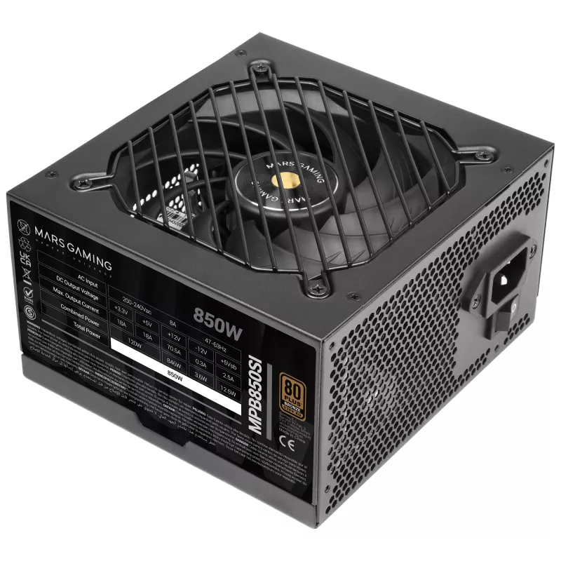 Mars Gaming MPB850SI voeding 850 W 24-pins ATX ATX zwart