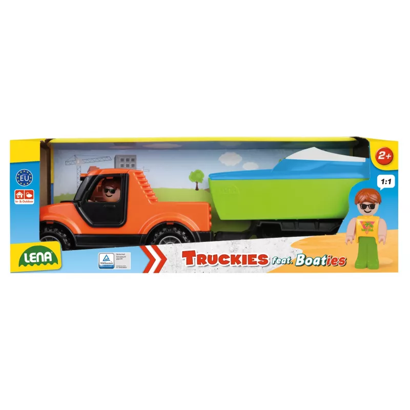 Lena Truckies Pickup met Boaties aanhanger, set, meerkleurig