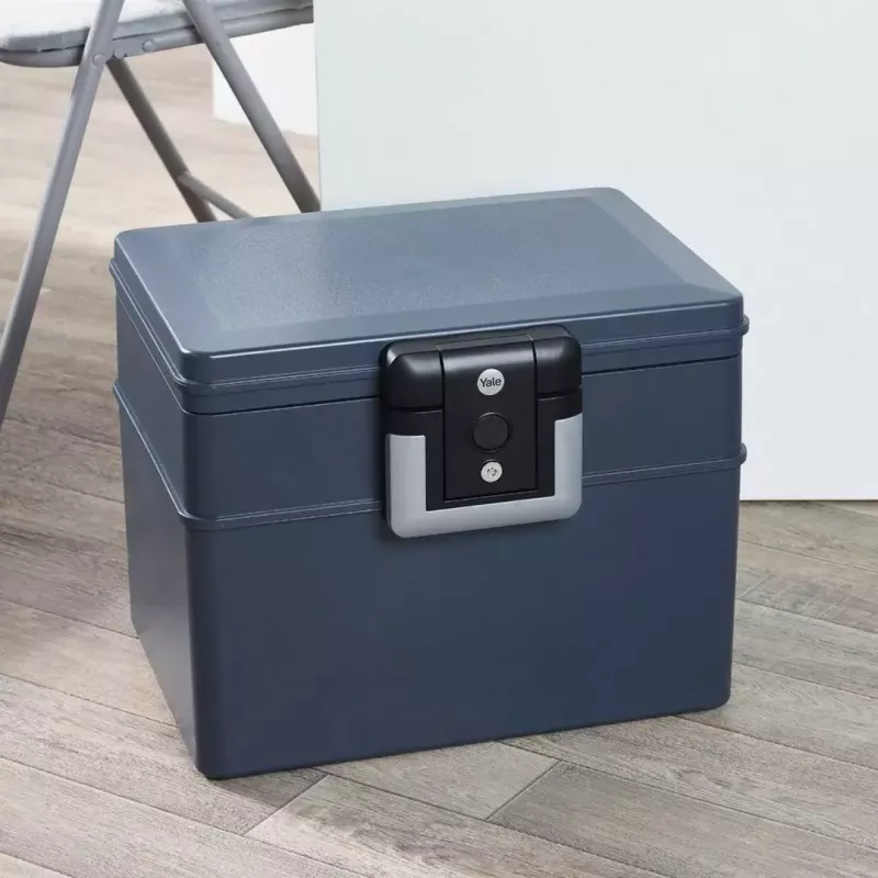 Vrijstaande kluis Yale YFWC/329/KB1 16,5 l sleutelslot zwart grijs