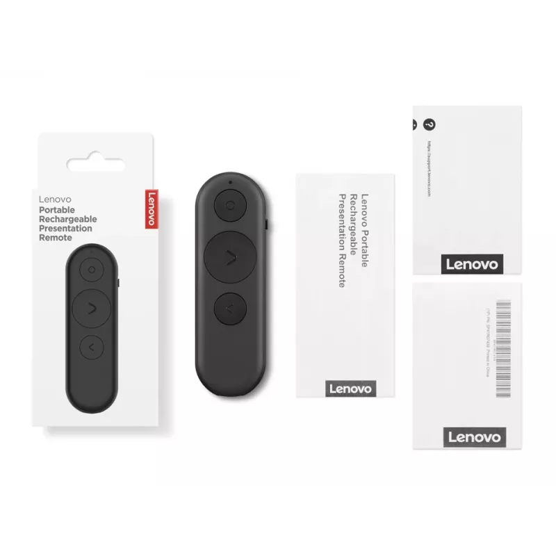 Lenovo draagbare oplaadbare presenter, Bluetooth, zwart