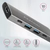 Axagon HMC-5G21 USB 10Gbps-hub, 2x USB-A, 2x USB-C, HDMI 4k/30Hz, PD 60W, USB-C-kabel