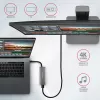 Axagon HMC-5G21 USB 10Gbps-hub, 2x USB-A, 2x USB-C, HDMI 4k/30Hz, PD 60W, USB-C-kabel