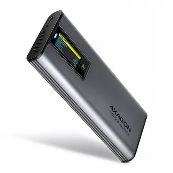 Axagon EEM2-SD2 USB-C 10Gbps - M.2 NVMe & SATA SSD DISPLAY-behuizing