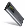 Axagon EEM2-SD2 USB-C 10Gbps - M.2 NVMe & SATA SSD DISPLAY-behuizing