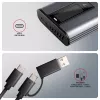 Axagon EEM2-SD2 USB-C 10Gbps - M.2 NVMe & SATA SSD DISPLAY-behuizing