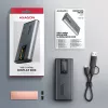 Axagon EEM2-SD2 USB-C 10Gbps - M.2 NVMe & SATA SSD DISPLAY-behuizing