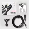 Axagon ADR-207 USB-verlengkabel 7,5 m USB 2.0 zwart