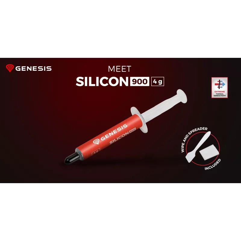 GENESIS Silicon 900 NTG-2329 warmtegeleidende pasta, 4 g, 12,8 W/m·K