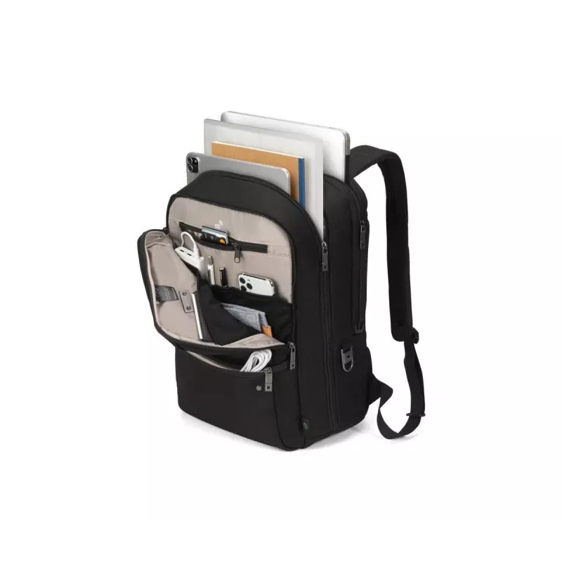 DICOTA Five – 15-17.3in notebook-rugzak – zwart / 900d gerecycled PET-polyester