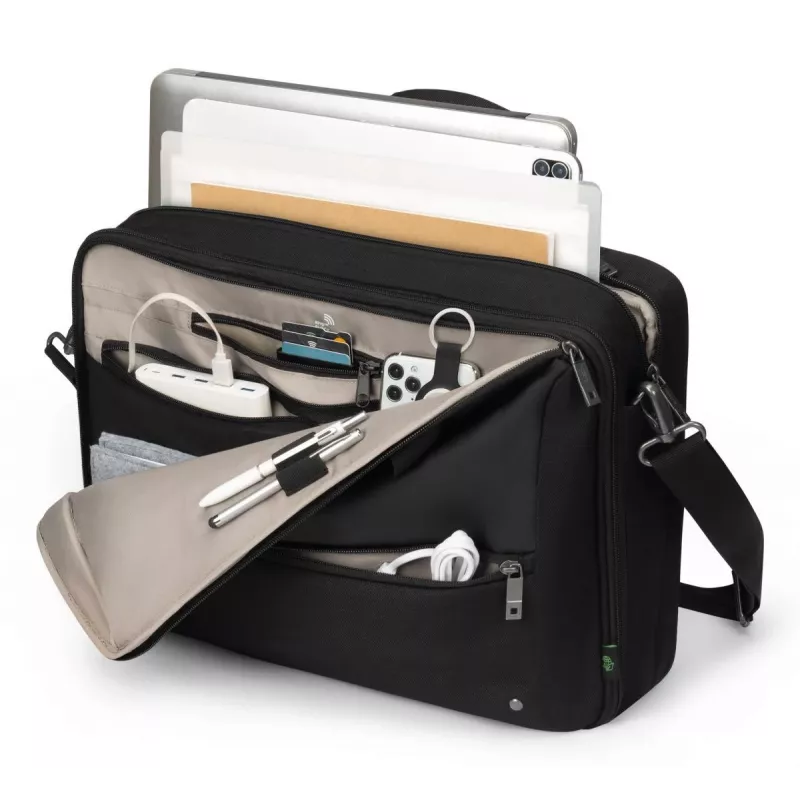 DICOTA Top Traveller Dual Five - 14-16 inch notebook-tas - zwart / 900d gerecycled PET-polyester