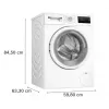 Frontlader wasmachine Bosch WAN2405MPL, 7 kg, 1200 t/min, energie-efficiëntieklasse A, LED-display, wit