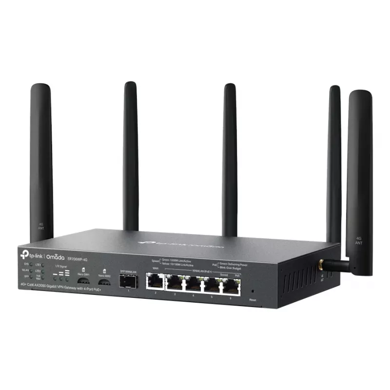 TP-Link ER706WP-4G draadloze router Gigabit Ethernet dual-band (2,4 GHz / 5 GHz) zwart
