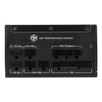 MSI MPG A1250GS PCIE5 voeding 1250 W 20+4 pin ATX ATX zwart