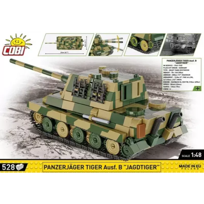 COBI 2733 Historical Collection bouwset Panzerjäger Tiger Ausf. B Jagdtiger, 528 stuks, 1:48
