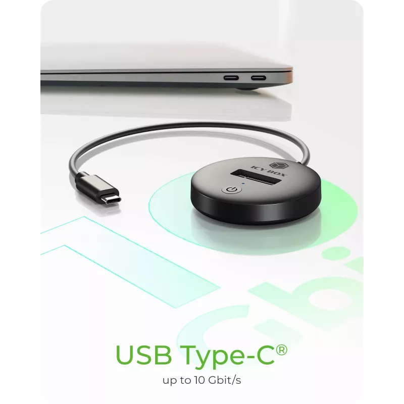ICY BOX IB-1610MCD-C31 USB 3.2 Gen 2 (3.1 Gen 1) Type-C zwart