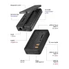 ICY BOX IB-DK4072M-CU31 USB 3.2 Gen 2 (3.1 Gen 1) Type-C zwart