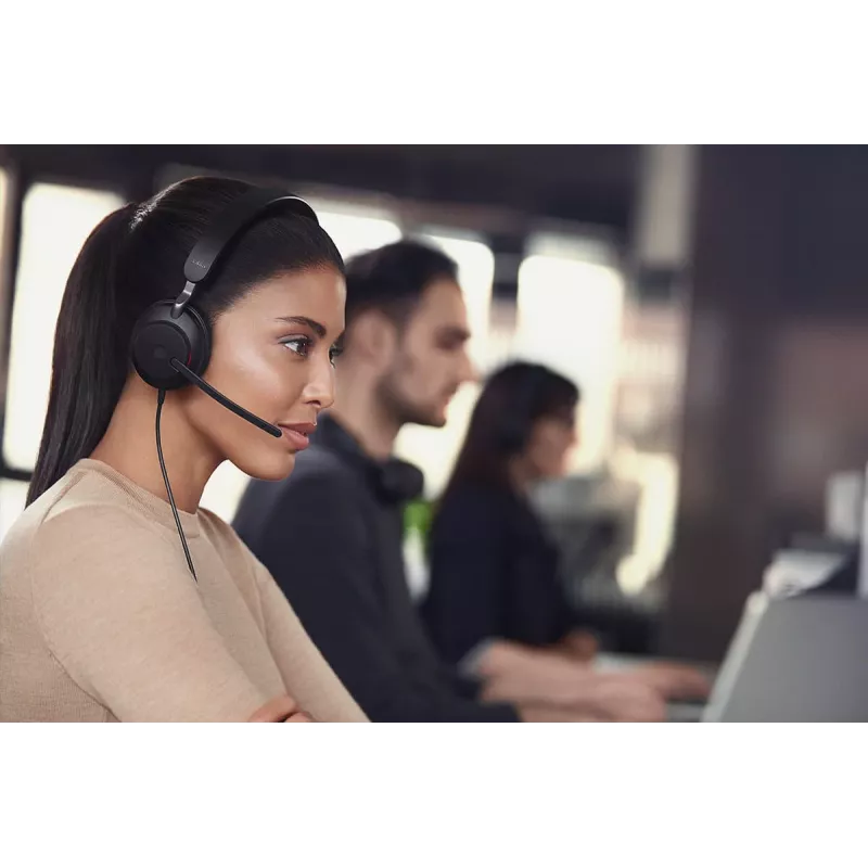 Jabra Evolve2 40 SE headset bedraad hoofdband gesprekken/muziek USB Type-C / USB Type-A zwart