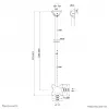 Plafondbeugel Neomounts CL35-340BL12 maximaal gewicht 50 kg voor 23–42 inch schermen