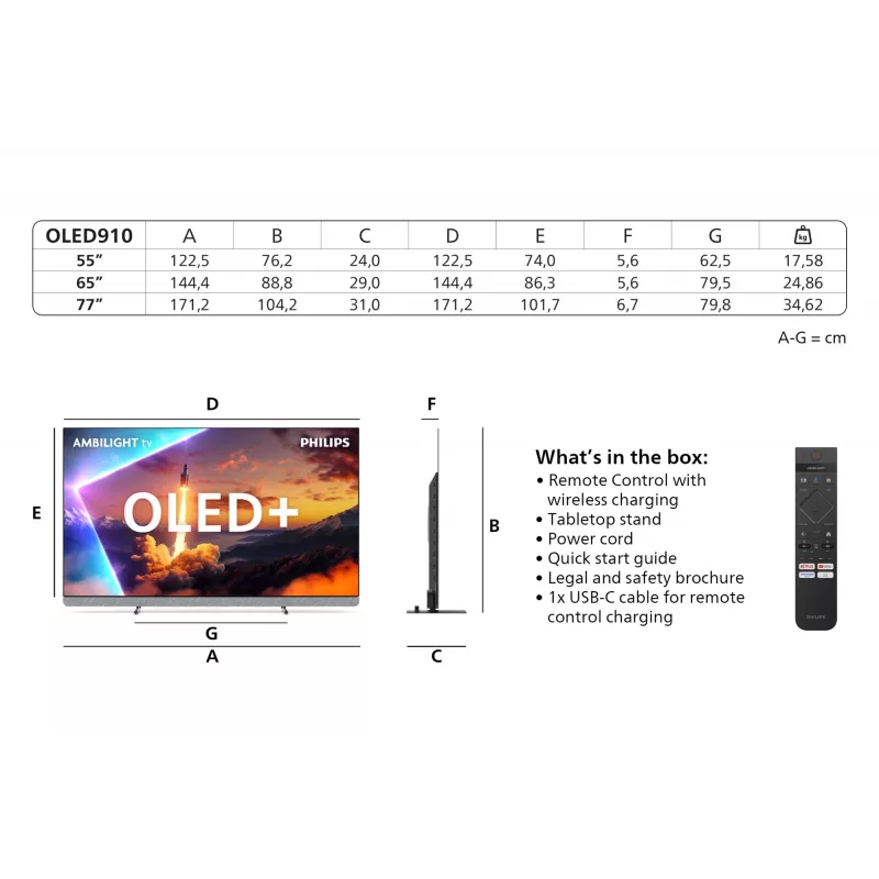 Televisie Philips 65OLED910/12 65 inch 4K Ultra HD OLED 3840 x 2160
