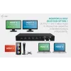 ITEC i-tec USB-C KVM Dock PRO voor drie hosts, dual-video, 2x Power Delivery (max. 92W), USB 3.2, 10 Gbit/s, Gigabit-Ethernet