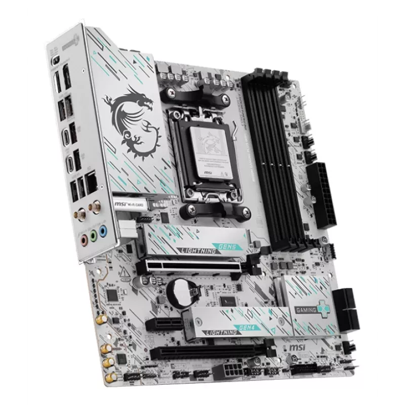 Moederbord MSI B850M GAMING PLUS WIFI — AMD B850, socket AM5, micro ATX, DDR5, 4x DIMM, 3x M.2, Wi‑Fi 7, 5 Gb LAN
