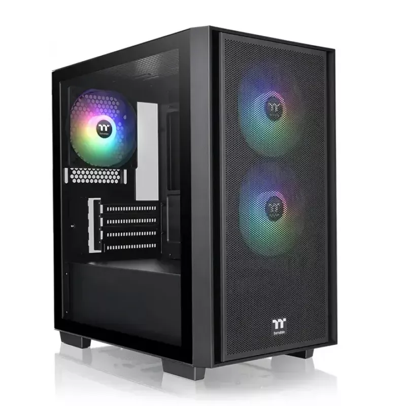 Pc-behuizing Thermaltake Versa H16 TG ARGB micro tower zwart