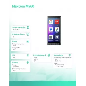 Smartphone MAXCOM MS601 4G 6,0 inch 32 GB zwart