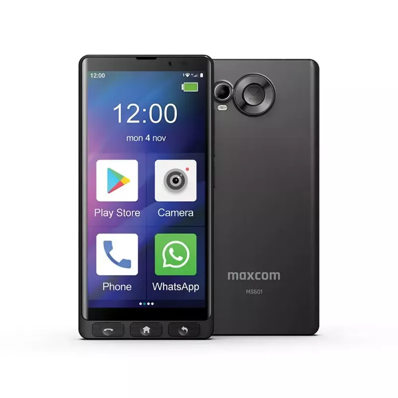 MAXCOM MS601 4G smartphone voor senioren, 6 inch, 4GB/64GB, Android 14, zwart