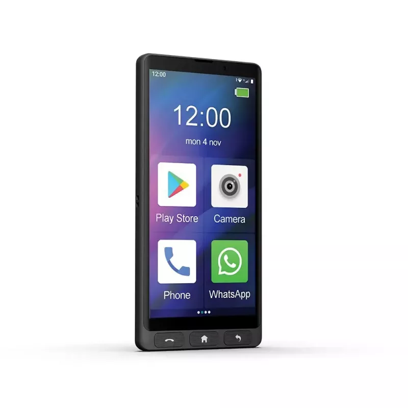 MAXCOM MS601 4G smartphone voor senioren, 6 inch, 4GB/64GB, Android 14, zwart