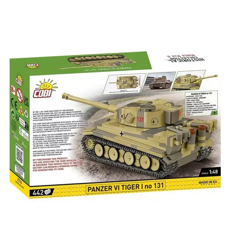 Bouwset Cobi Panzer VI Tiger I 442 onderdelen model COIB-2734