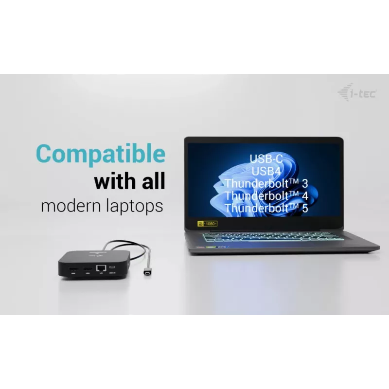 USB-C Dual HDMI-adapter ITEC C31DUALHDMIDPD100 — dual HDMI 4K@60Hz, USB-C Power Delivery 100W