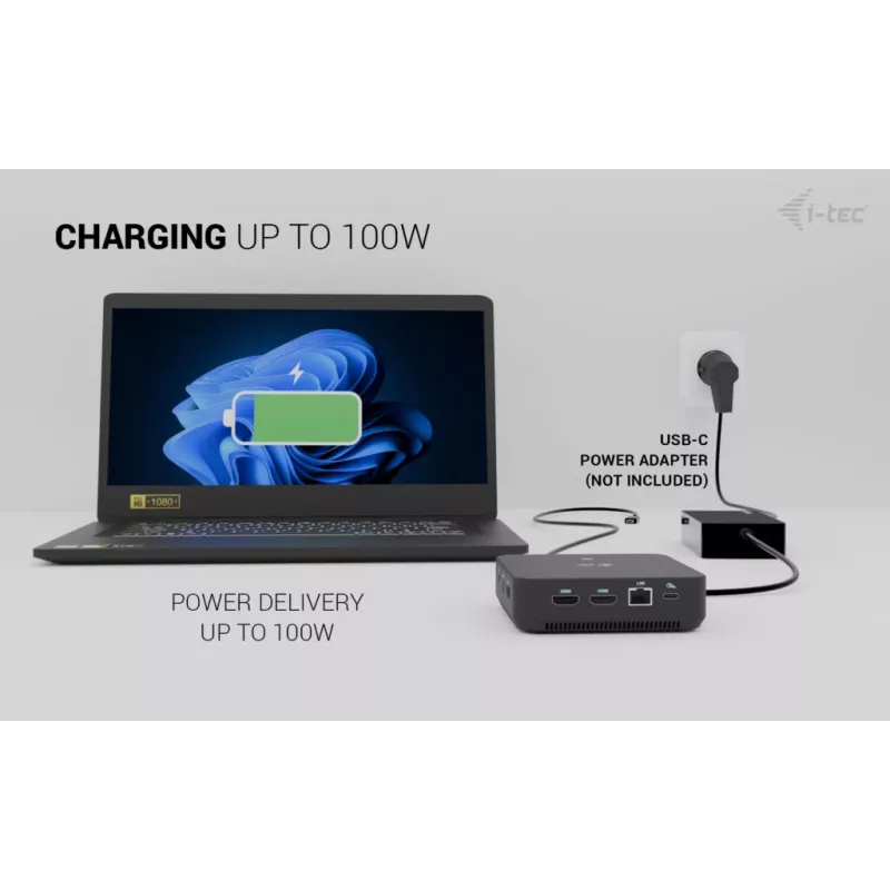 USB-C DisplayPort naar dual-HDMI-adapter ITEC C31TRIPLEVIDEODPPRO 4K 60Hz, 100W Power Delivery