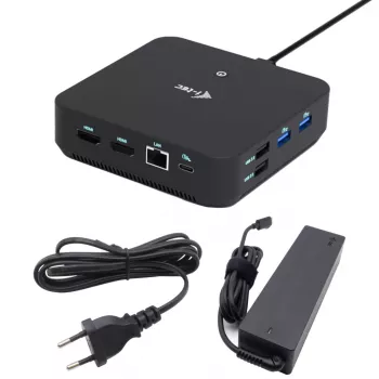 i-tec USB-C DP Dual HDMI-dockingstation met Power Delivery 100 W + universele oplader 100 W