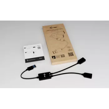 USB-A-hub ITEC U3CBLHUB2A — 2 poorten, USB 3.0 tot 5 Gbit/s