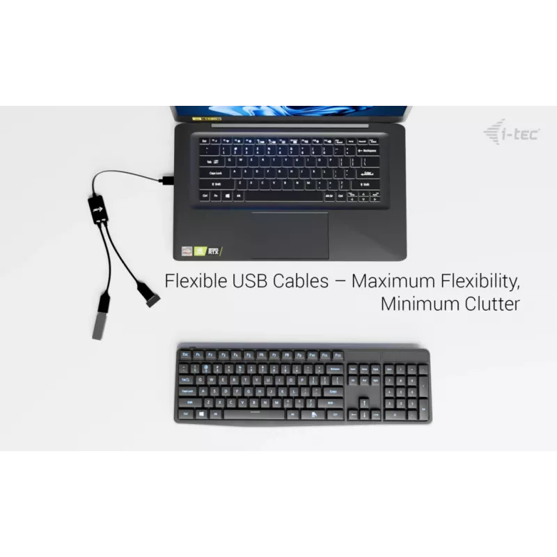 USB-A-hub ITEC U3CBLHUB2A — 2 poorten, USB 3.0 tot 5 Gbit/s