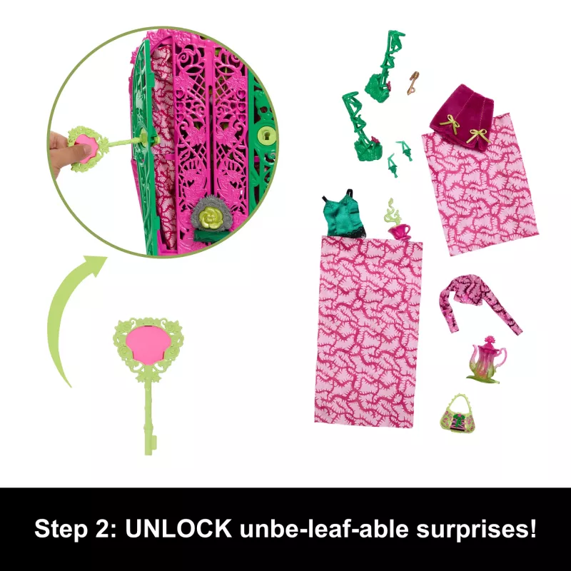 Monster High Skulltimate Secrets Garden Mysteries speelset, Venus McFlytrap-pop met meer dan 19 verrassingen