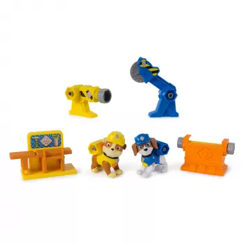 Figurenset Usorteret Rubble & Wheeler Power Tool Pups met 2 gereedschappen en 2 bouwaccessoires, vanaf 3 jaar