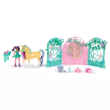 Unicorn Academy, Ava-pop & kleurveranderende bladstal speelset, paascadeau-idee, 15 accessoires, poppen & eenhoornspeelgoed voor meisjes vanaf 4 jaar