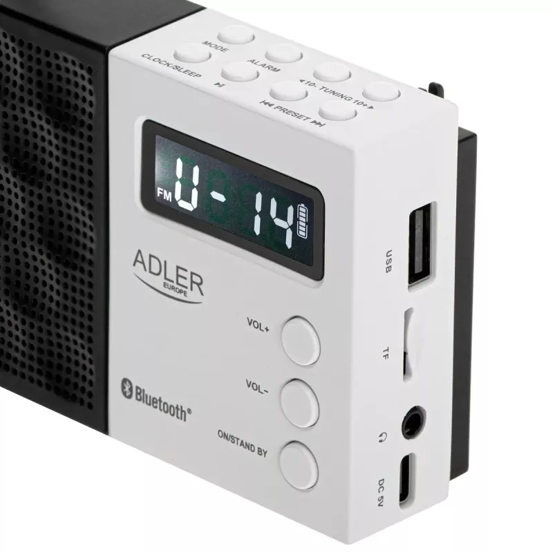 Digitale radio Adler AD 1908 PLL AM/FM met alarmfunctie