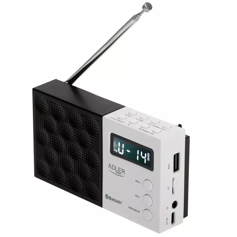 Digitale radio Adler AD 1908 PLL AM/FM met alarmfunctie