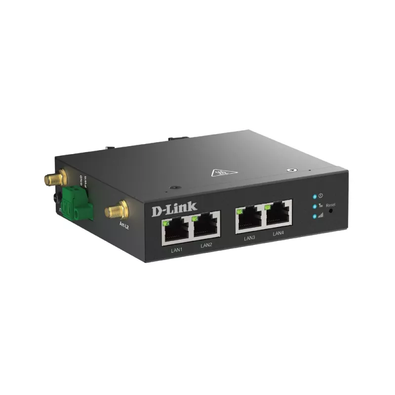 Mobiele router D-Link DWM-314-T 4G LTE VPN zwart DIN-railmontage