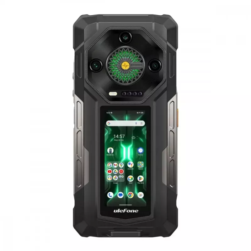 Ulefone Armor 33 Pro 5G smartphone, 6,95 inch, 16 GB / 512 GB, 25500 mAh, Android 14, zwart