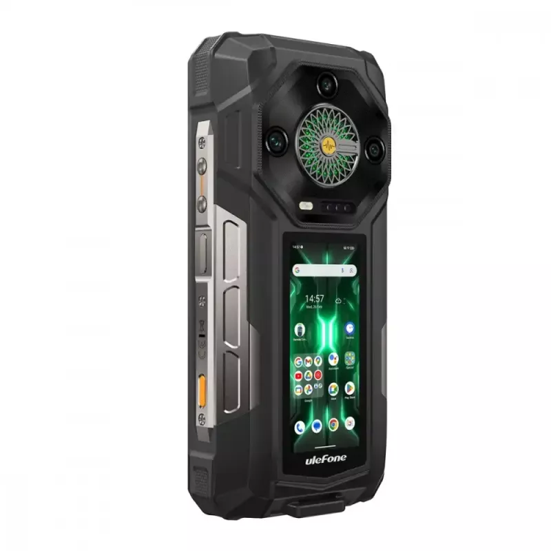 Ulefone Armor 33 Pro 5G smartphone, 6,95 inch, 16 GB / 512 GB, 25500 mAh, Android 14, zwart