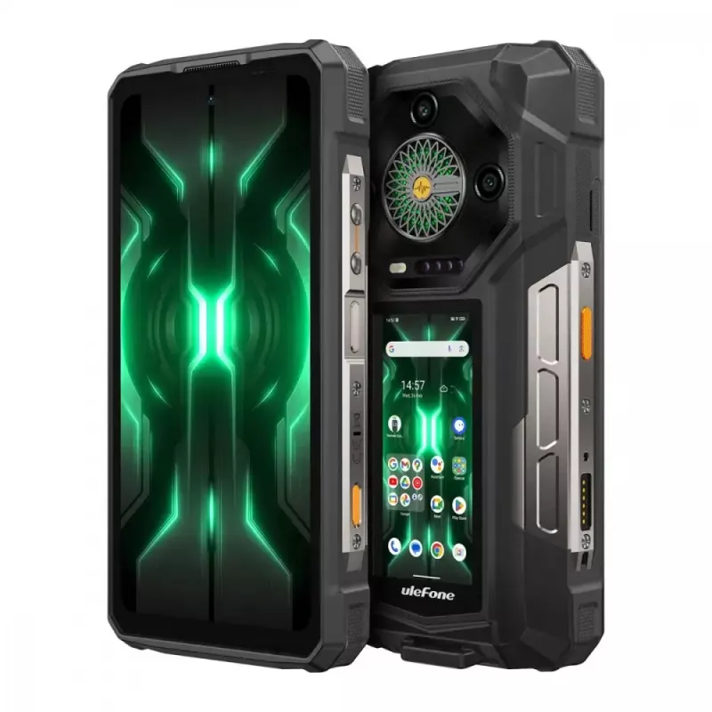 Ulefone Armor 33 Pro 5G smartphone, 6,95 inch, 16 GB / 512 GB, 25500 mAh, Android 14, zwart